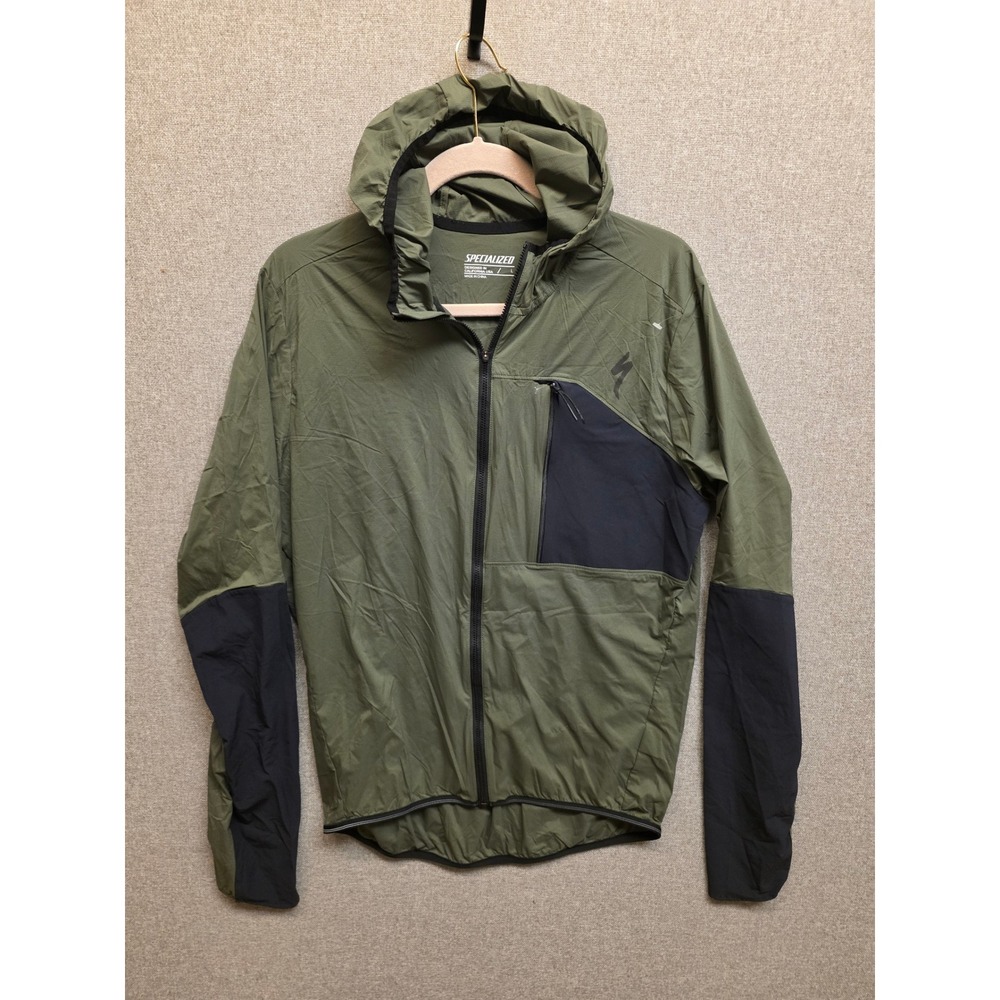 Specialized Deflect SWAT Jacket Mens Large Cycling Windbreaker Hooded Hoodie
